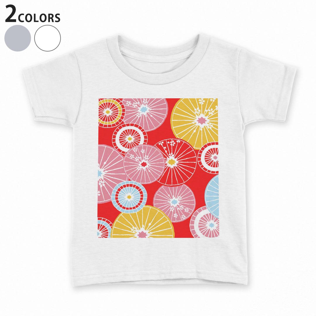 T-Shirts （Short Sleeve） - tシャツ キッズ 半袖 白地 デザイン 90 100 110 120 130 140 150 Tシャツ ティーシャツ T shirt 011909 和柄　赤　和