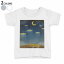 tシャツ キッズ 半袖 白地 デザイン 110 120 130 140 150 Tシャツ ティーシャツ T shirt 012158 星　月　空