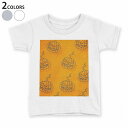 tシャツ キッズ 半袖 白地 デザイン 110 120 130 140 150 Tシャツ ティーシャツ T shirt 012422 かぼちゃ　オレンジ　ハロウィン