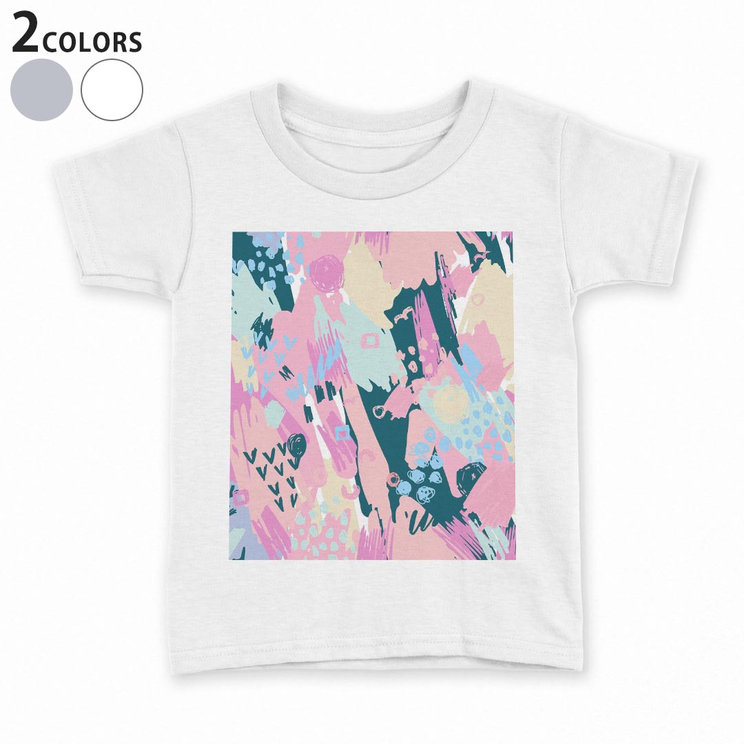 Other - tシャツ キッズ 半袖 白地 デザイン 90 100 110 120 130 140 150 Tシャツ ティーシャツ T shirt 012560 カラフル　柄　ピンク