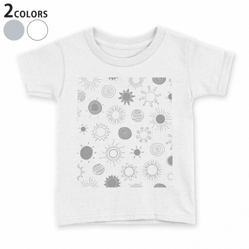 tシャツ キッズ 半袖 白地 デザイン 90 100 110 120 130 140 150 Tシャツ ティーシャツ T shirt 012573 太陽 モノトーン グレー tシャツ キッズ 半袖 白地 デザイン 90 100 110 120 130 140 150 Tシャツ ティーシャツ T shirt 012573 太陽 モノトーン グレー