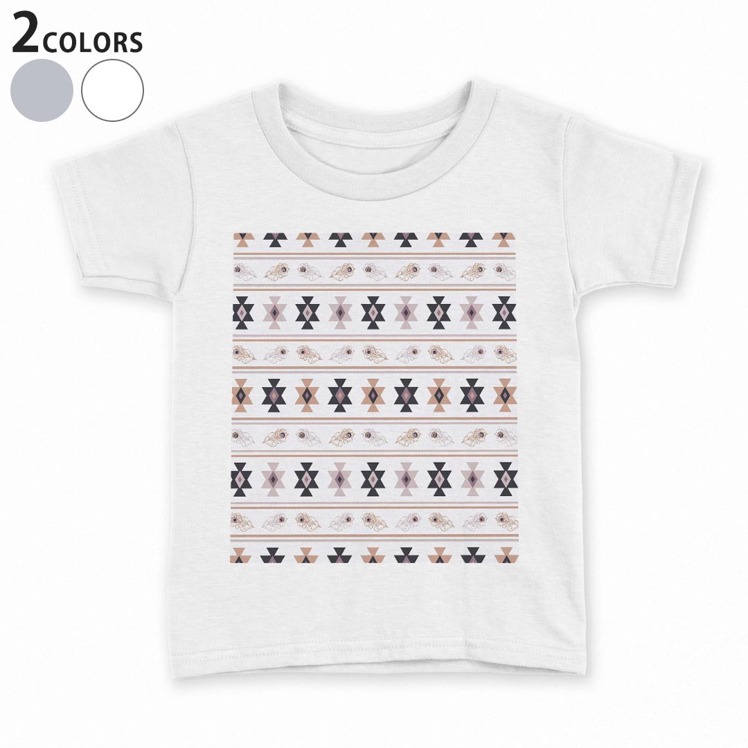 Rakuten - tシャツ キッズ 半袖 白地 デザイン 90 100 110 120 130 140 150 Tシャツ ティーシャツ T shirt 012591 柄　模様　ベージュ