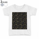 tシャツ キッズ 半袖 白地 デザイン 90 100 110 120 130 140 150 Tシャツ ティーシャツ T shirt 012757 エスニック 矢 黒(4)