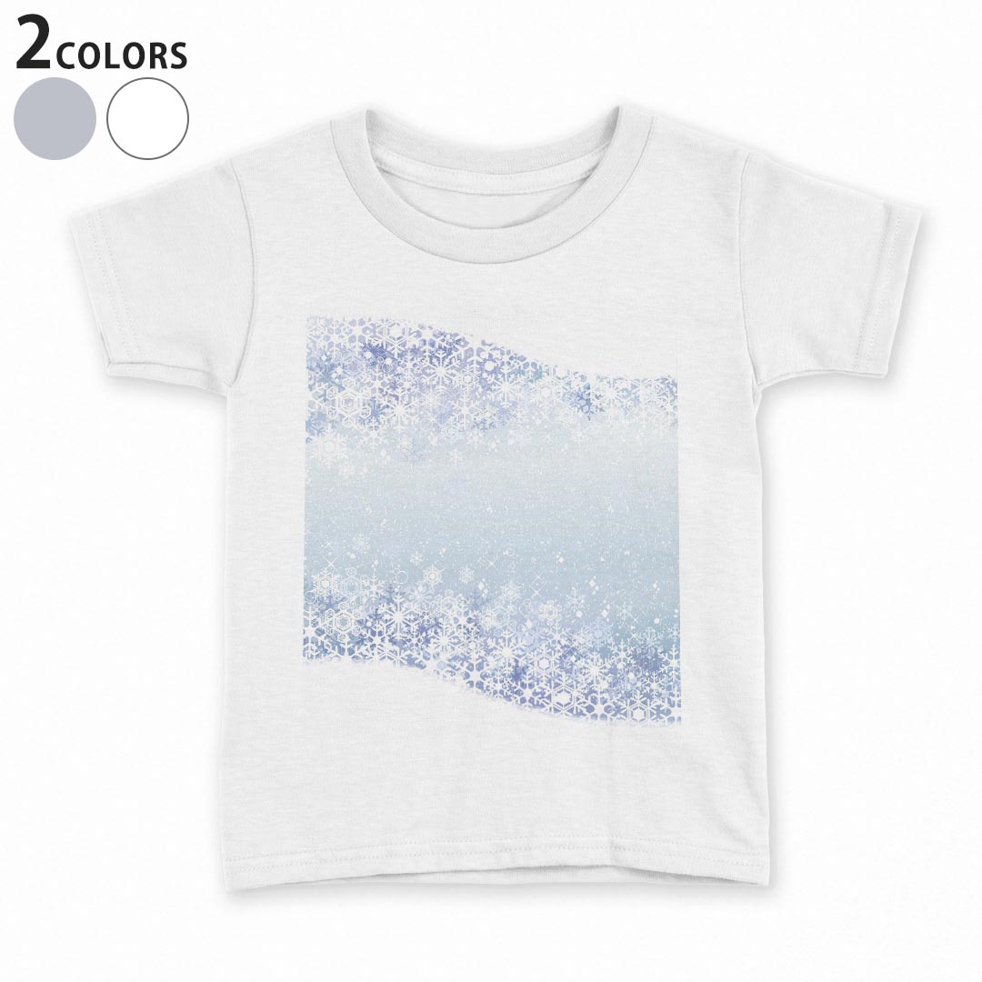 Other - tシャツ キッズ 半袖 白地 デザイン 90 100 110 120 130 140 150 Tシャツ ティーシャツ T shirt 012826 雪　結晶　水色