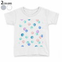 tシャツ キッズ 半袖 白地 デザイン 90 100 110 120 130 140 150 Tシャツ ティーシャツ T shirt 012951 水玉 斑点 パステル(4)