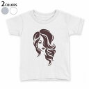 tシャツ キッズ 半袖 白地 デザイン 90 100 110 120 130 140 150 Tシャツ ティーシャツ T shirt 013232 女性 イラスト 茶色