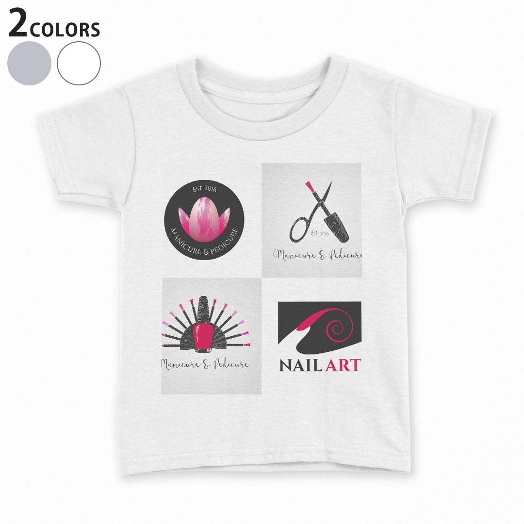 Other - tシャツ キッズ 半袖 白地 デザイン 90 100 110 120 130 140 150 Tシャツ ティーシャツ T shirt 013254 ネイル　メイク　ピンク
