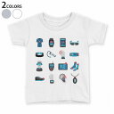 tシャツ キッズ 半袖 白地 デザイン 90 100 110 120 130 140 150 Tシャツ ティーシャツ T shirt 013489 機械 時計 デジタル