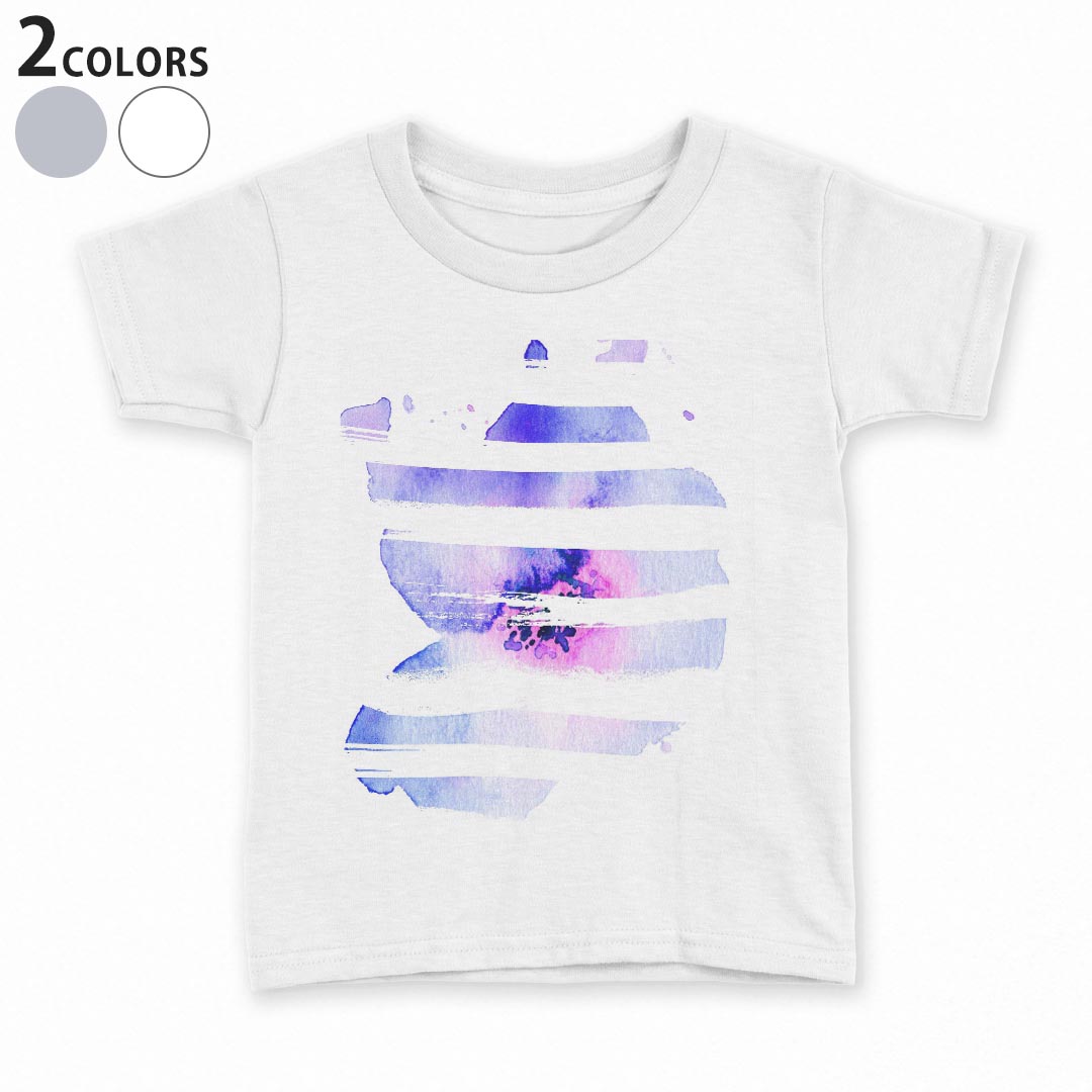 Other - tシャツ キッズ 半袖 白地 デザイン 90 100 110 120 130 140 150 Tシャツ ティーシャツ T shirt 014538 紫　グラデーション