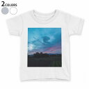 tシャツ キッズ 半袖 白地 デザイン 90 100 110 120 130 140 150 Tシャツ ティーシャツ T shirt 014906 景色 夜景 自然(4)