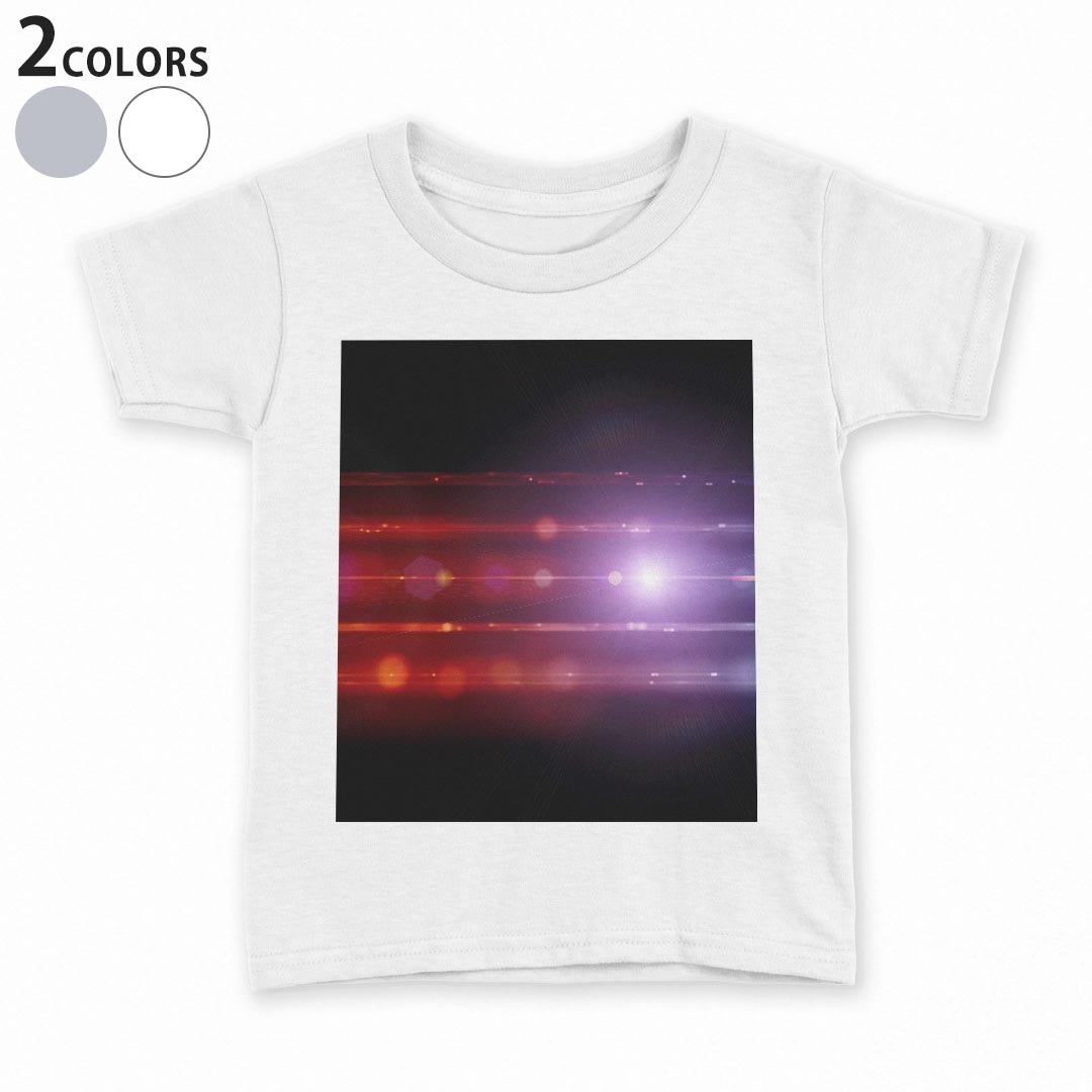 T-Shirts （Short Sleeve） - tシャツ キッズ 半袖 白地 デザイン 90 100 110 120 130 140 150 Tシャツ ティーシャツ T shirt 014990 夜景　写真　キラキラ
