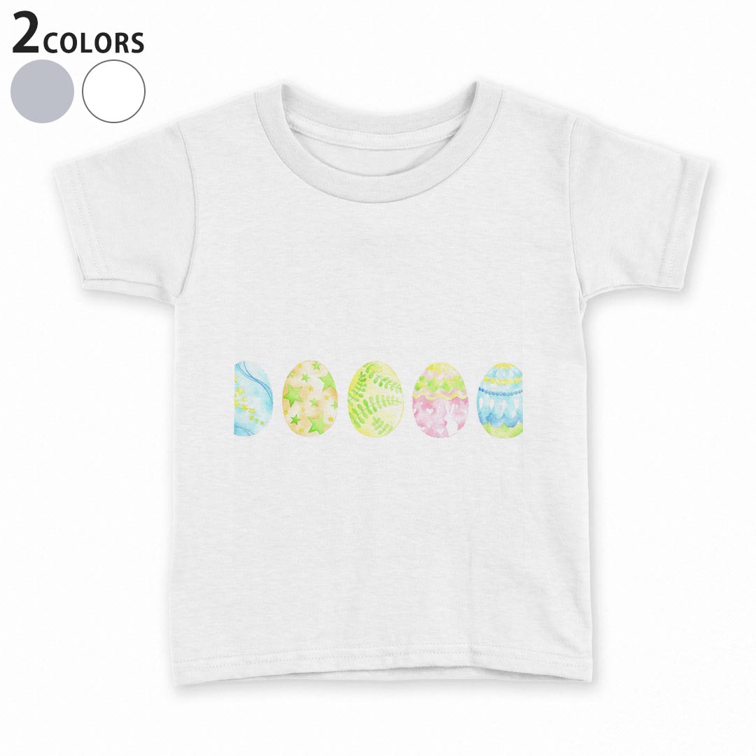 Other - tシャツ キッズ 半袖 白地 デザイン 90 100 110 120 130 140 150 Tシャツ ティーシャツ T shirt 015320 イースター　たまご　とり　ケーキ　パステル