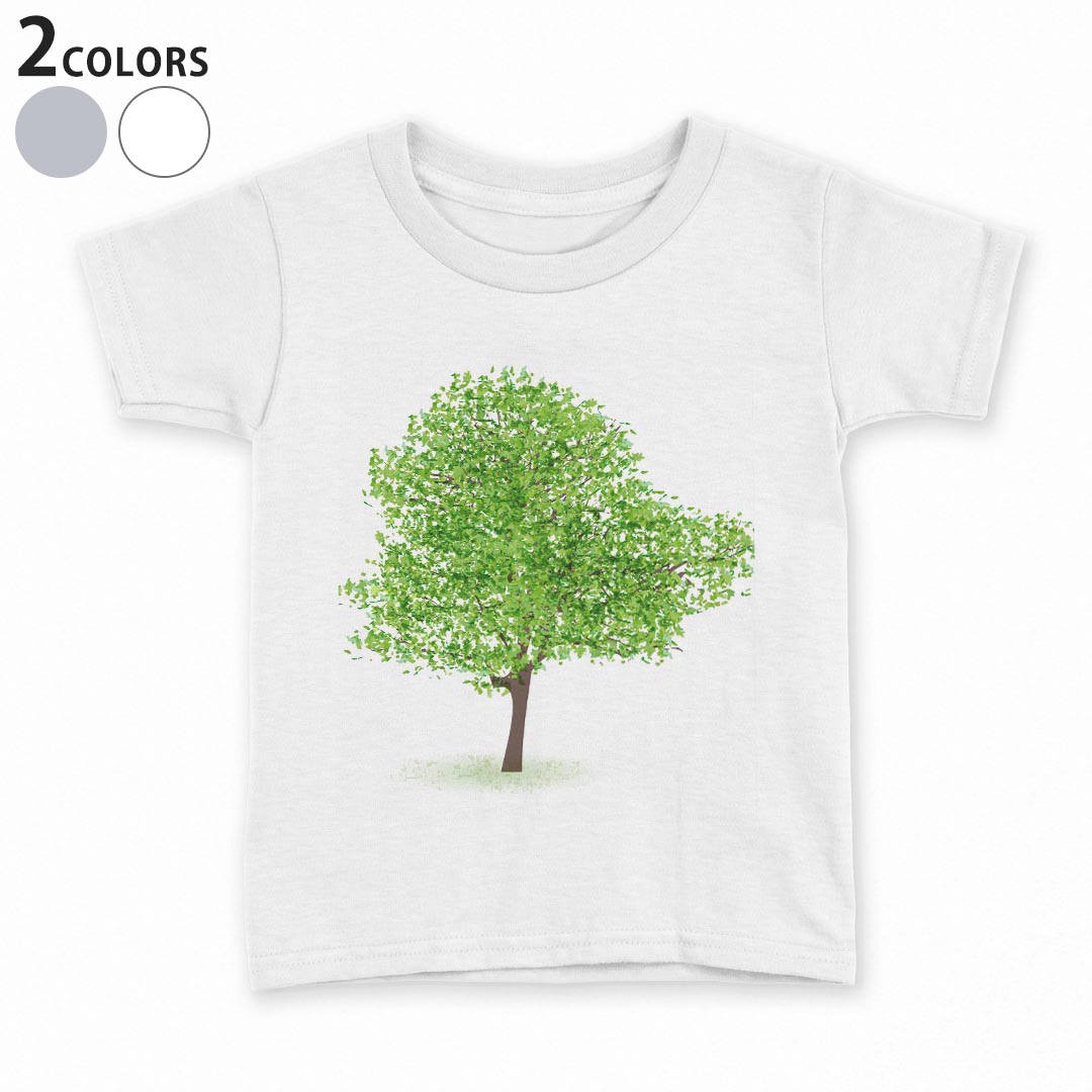 tシャツ キッズ 半袖 白地 デザイン 110 120 130 140 150 Tシャツ ティーシャツ T shirt 015657 木　樹木　自然　植物