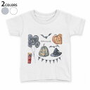 tシャツ キッズ 半袖 白地 デザイン 110 120 130 140 150 Tシャツ ティーシャツ T shirt 015841 ハロウィン　おばけ　halloween