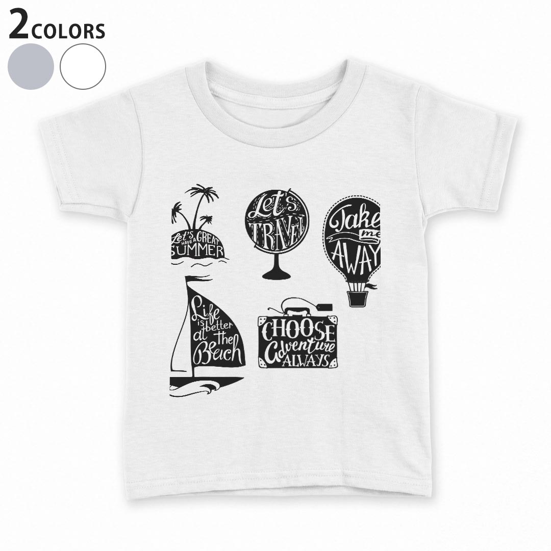 T-Shirts （Short Sleeve） - tシャツ キッズ 半袖 白地 デザイン 90 100 110 120 130 140 150 Tシャツ ティーシャツ T shirt 016130 英語　モノクロ