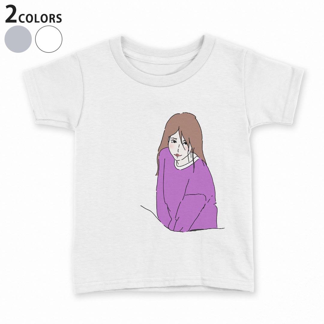 tシャツ キッズ 半袖 白地 デザイン 110 120 130 140 150 Tシャツ ティーシャツ T shirt 016298 女の子　イラスト