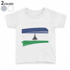 tシャツ キッズ 半袖 白地 デザイン 110 120 130 140 150 Tシャツ ティーシャツ T shirt 018489 lesotho レソト