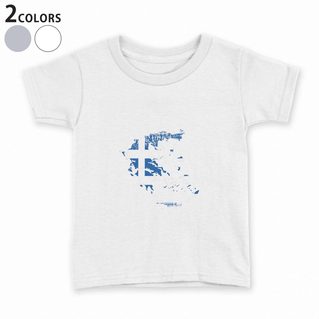 tシャツ キッズ 半袖 白地 デザイン 90 100 110 120 130 140 150 Tシャツ ティーシャツ T shirt 018836 greece ギリシャ