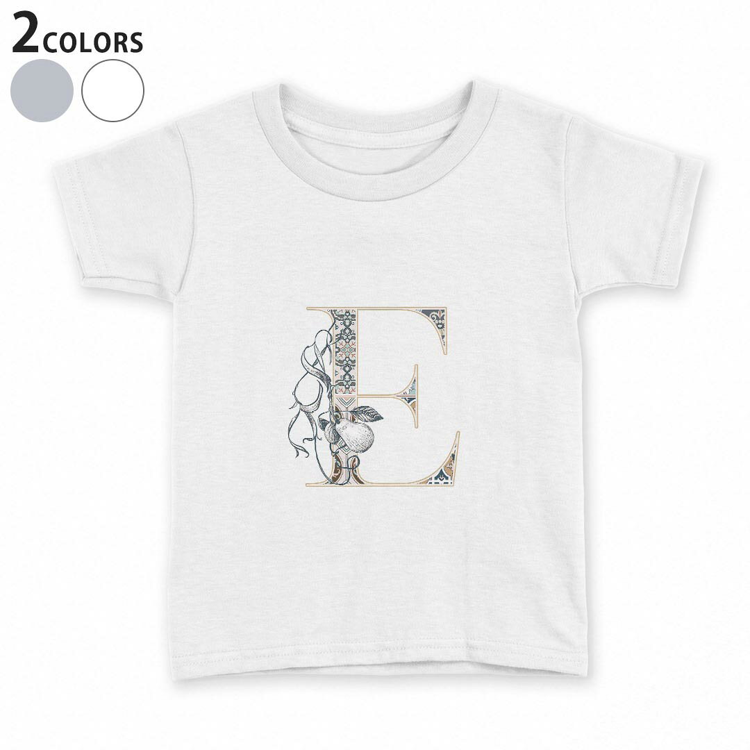 tシャツ キッズ 半袖 白地 デザイン 90 100 110 120 130 140 150 Tシャツ ティーシャツ T shirt 019149 文字 e アルファベット