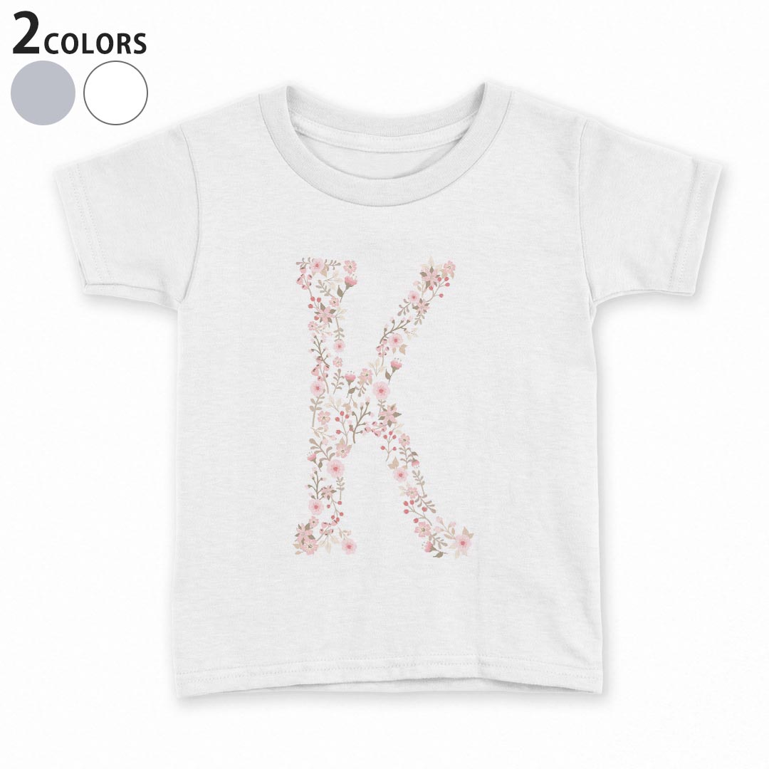 tシャツ キッズ 半袖 白地 デザイン 110 120 130 140 150 Tシャツ ティーシャツ T shirt 019571 文字 k アルファベット