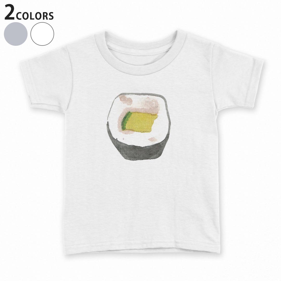 tシャツ キッズ 半袖 白地 デザイン 110 120 130 140 150 Tシャツ ティーシャツ T shirt 019889 お寿司 Sushi ご飯