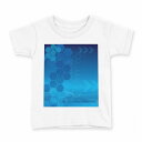 tシャツ キッズ 半袖 白地 デザイン 160 サイズ Tシャツ ティーシャツ T shirt 000073 青 記号(4)
