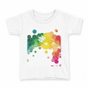 tシャツ キッズ 半袖 白地 デザイン 150 サイズ Tシャツ ティーシャツ T shirt 000131 カラフル お花 トロピカル(4)