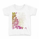 tシャツ キッズ 半袖 白地 デザイン 160 サイズ Tシャツ ティーシャツ T shirt 000159 シンプル 花 緑 草木(4)