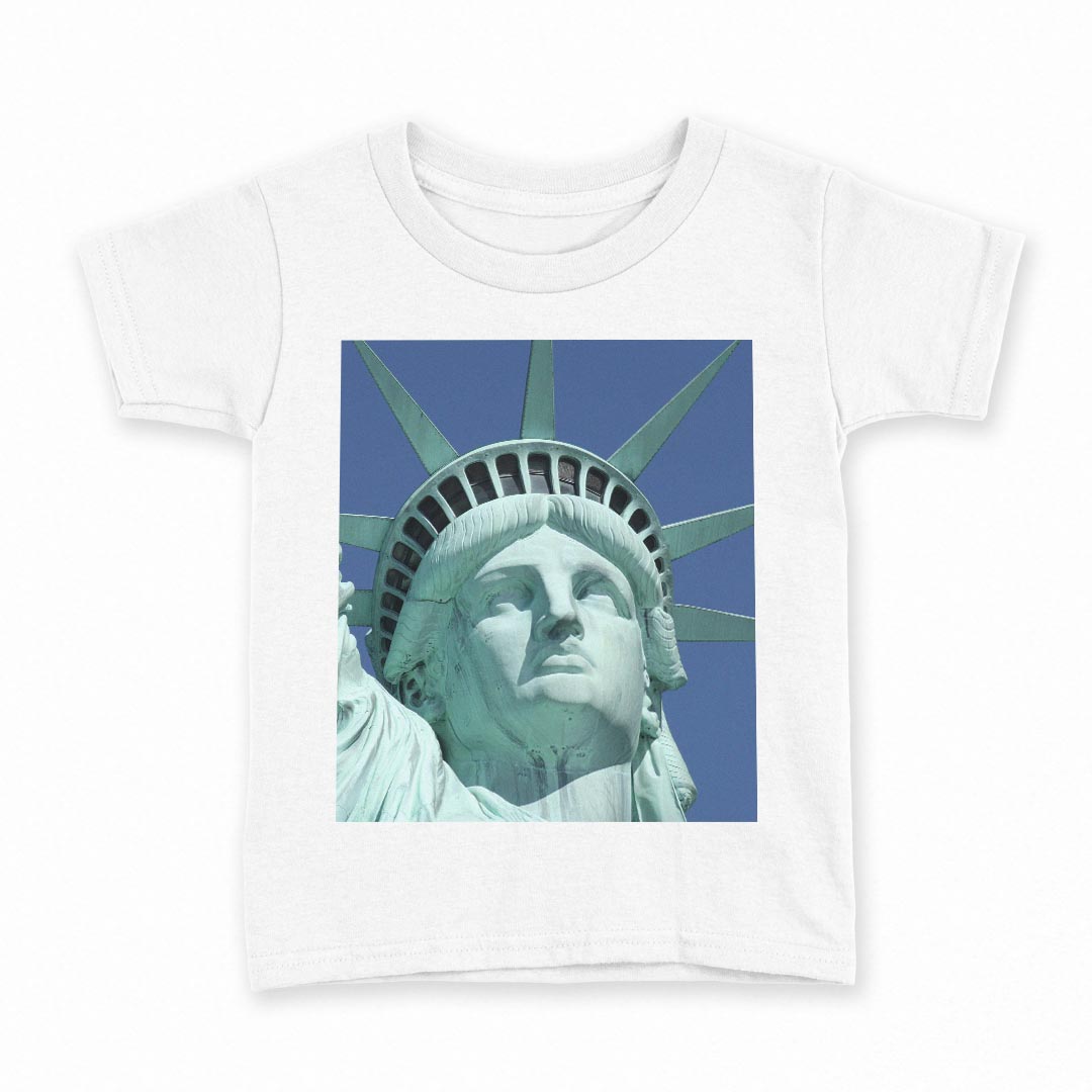 Rakuten - tシャツ キッズ 半袖 白地 デザイン 90 Tシャツ ティーシャツ T shirt 000162 自由の女神　アメリカ　銅像