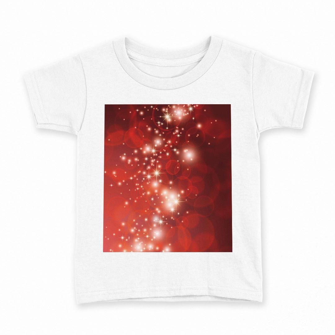 tシャツ キッズ 半袖 白地 デザイン 120 サイズ Tシャツ ティーシャツ T shirt 000240 赤 キラキラ 水玉