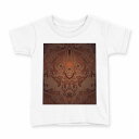 tシャツ キッズ 半袖 白地 デザイン 100 サイズ Tシャツ ティーシャツ T shirt 000415 ペイズリー ダマスク 花(4)