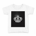 tシャツ キッズ 半袖 白地 デザイン 110 サイズ Tシャツ ティーシャツ T shirt 000426 クラウン 王冠 ダイヤ(4)
