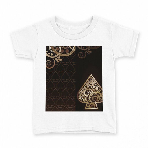 tシャツ キッズ 半袖 白地 デザイン 160 サイズ Tシャツ ティーシャツ T shirt 000445 黒 スペード tシャツ キッズ 半袖 白地 デザイン 160 サイズ Tシャツ ティーシャツ T shirt 000445 黒 スペード