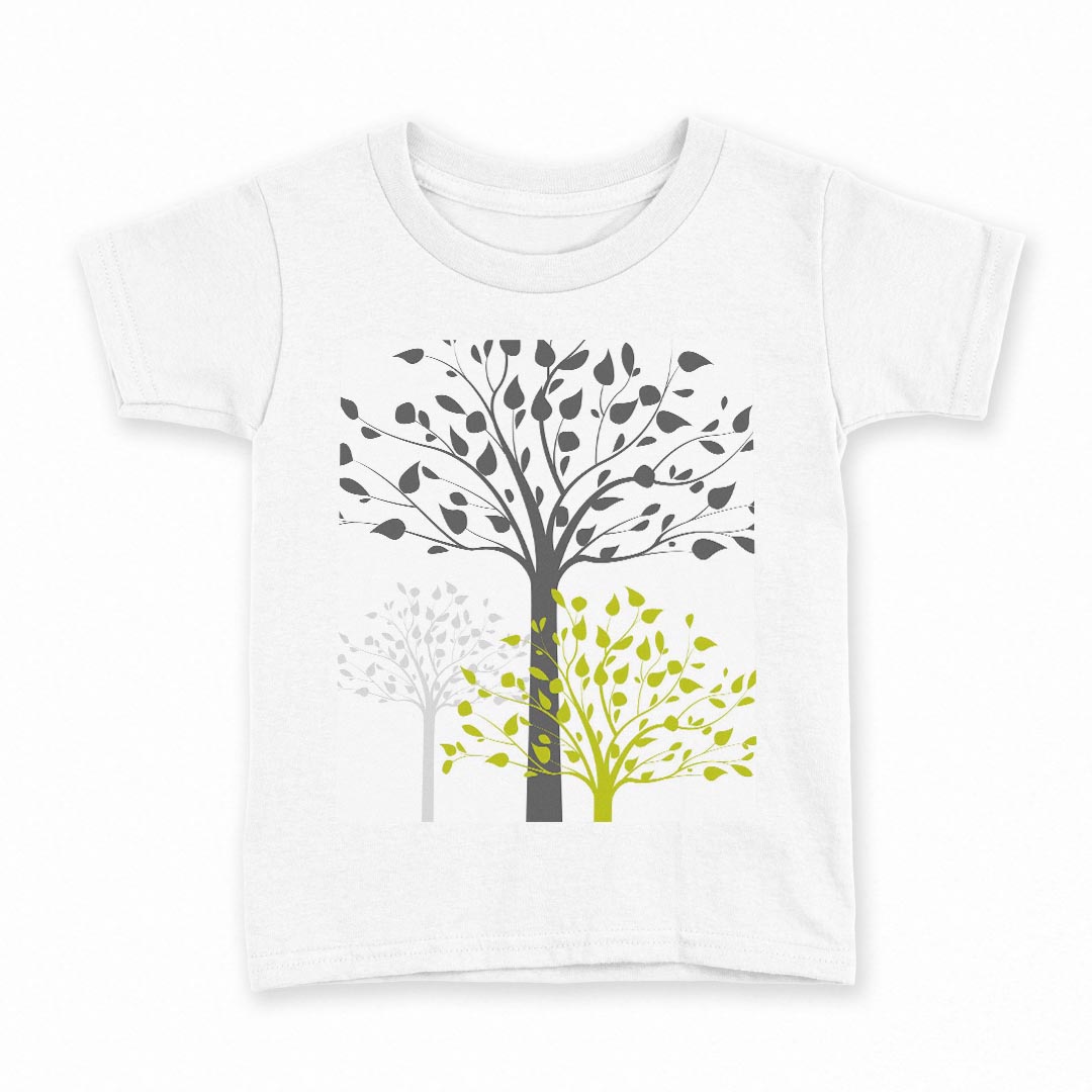 tシャツ キッズ 半袖 白地 デザイン 140 サイズ Tシャツ ティーシャツ T shirt 001179 木 葉