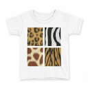 tシャツ キッズ 半袖 白地 デザイン 150 サイズ Tシャツ ティーシャツ T shirt 001241 アニマル レオパード ゼブラ(4)
