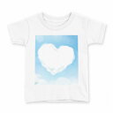 tシャツ キッズ 半袖 白地 デザイン 160 サイズ Tシャツ ティーシャツ T shirt 001442 ハート 雲