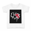 tシャツ キッズ 半袖 白地 デザイン 120 サイズ Tシャツ ティーシャツ T shirt 001528 クローバー トランプ