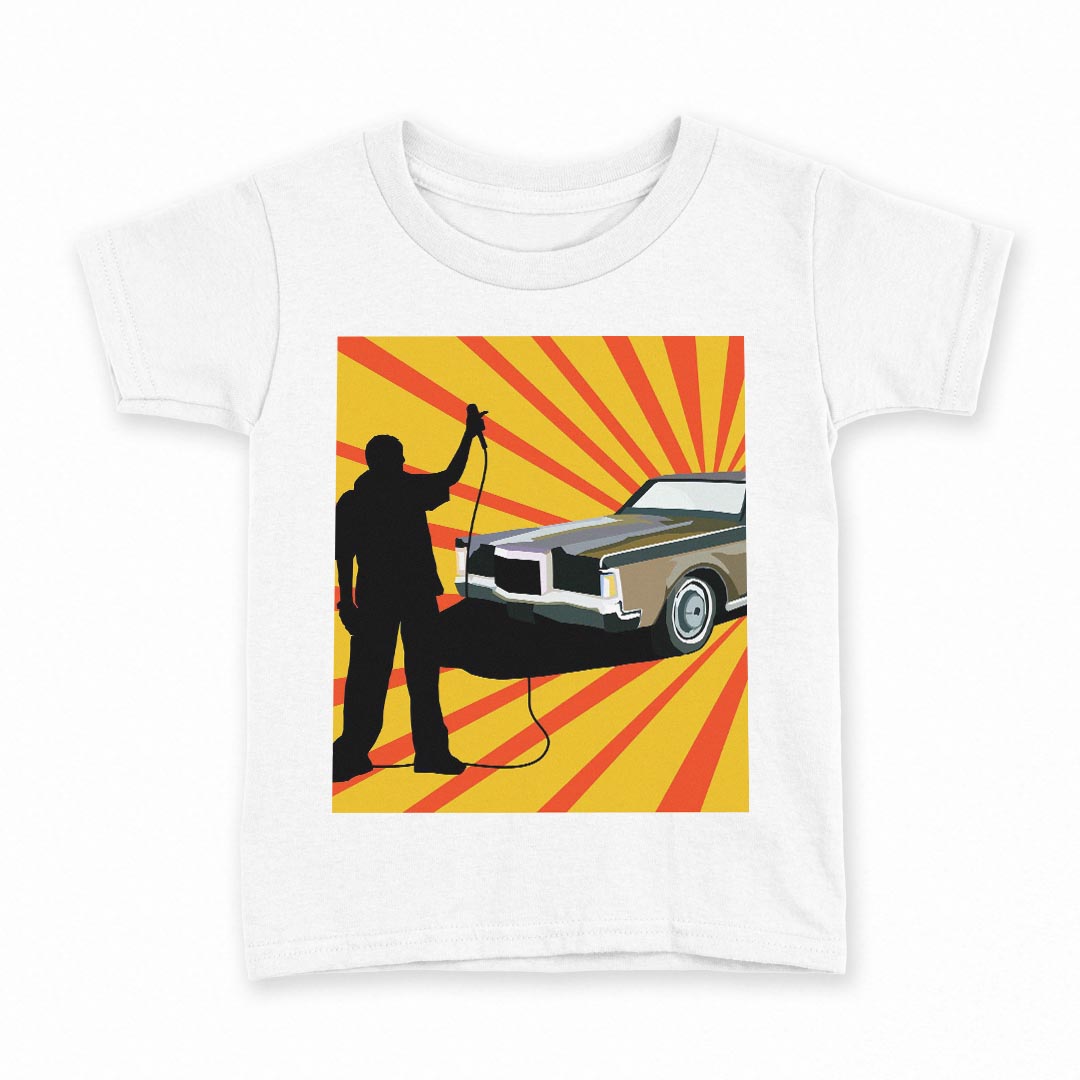 tシャツ キッズ 半袖 白地 デザイン 150 サイズ Tシャツ ティーシャツ T shirt 001556 ヒップホップ 音楽 車