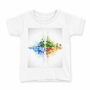 tシャツ キッズ 半袖 白地 デザイン 140 サイズ Tシャツ ティーシャツ T shirt 002636 花 カラフル(4)