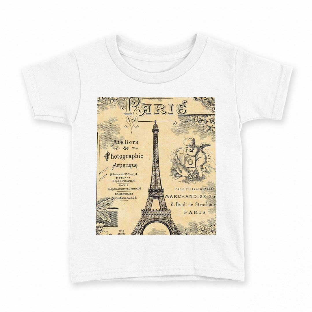 tシャツ キッズ 半袖 白地 デザイン 160 サイズ Tシャツ ティーシャツ T shirt 002670 外国　文字　レトロ