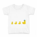 tシャツ キッズ 半袖 白地 デザイン 120 サイズ Tシャツ ティーシャツ T shirt 002751 鳥 アヒル 動物(4)