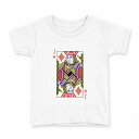 tシャツ キッズ 半袖 白地 デザイン 100 サイズ Tシャツ ティーシャツ T shirt 002869 トランプ イラスト(4)