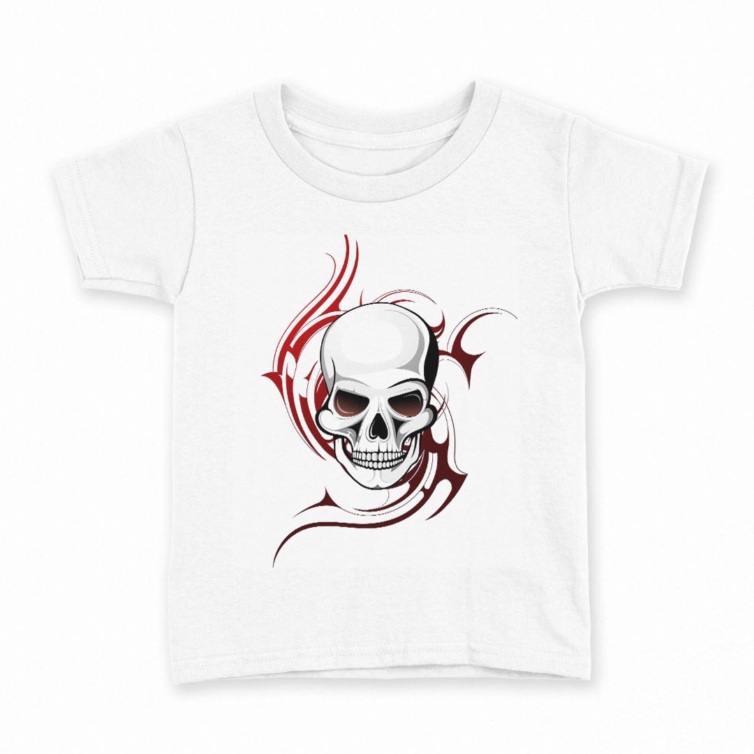 Rakuten - tシャツ キッズ 半袖 白地 デザイン 150 サイズ Tシャツ ティーシャツ T shirt 002955 ドクロ　骸骨