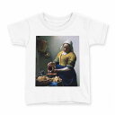 tシャツ キッズ 半袖 白地 デザイン 100 サイズ Tシャツ ティーシャツ T shirt 003175 人物 絵画 イラスト(4)