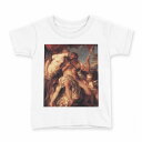 tシャツ キッズ 半袖 白地 デザイン 160 サイズ Tシャツ ティーシャツ T shirt 003235 人物 絵画 イラスト(4)