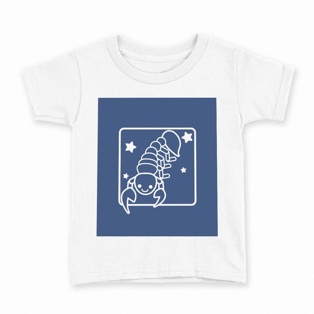 tシャツ キッズ 半袖 白地 デザイン 110 サイズ Tシャツ ティーシャツ T shirt 003362 星座　イラスト..