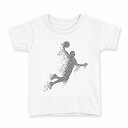 tシャツ キッズ 半袖 白地 デザイン 90 Tシャツ ティーシャツ T shirt 020038 スポーツ バスケット(4)