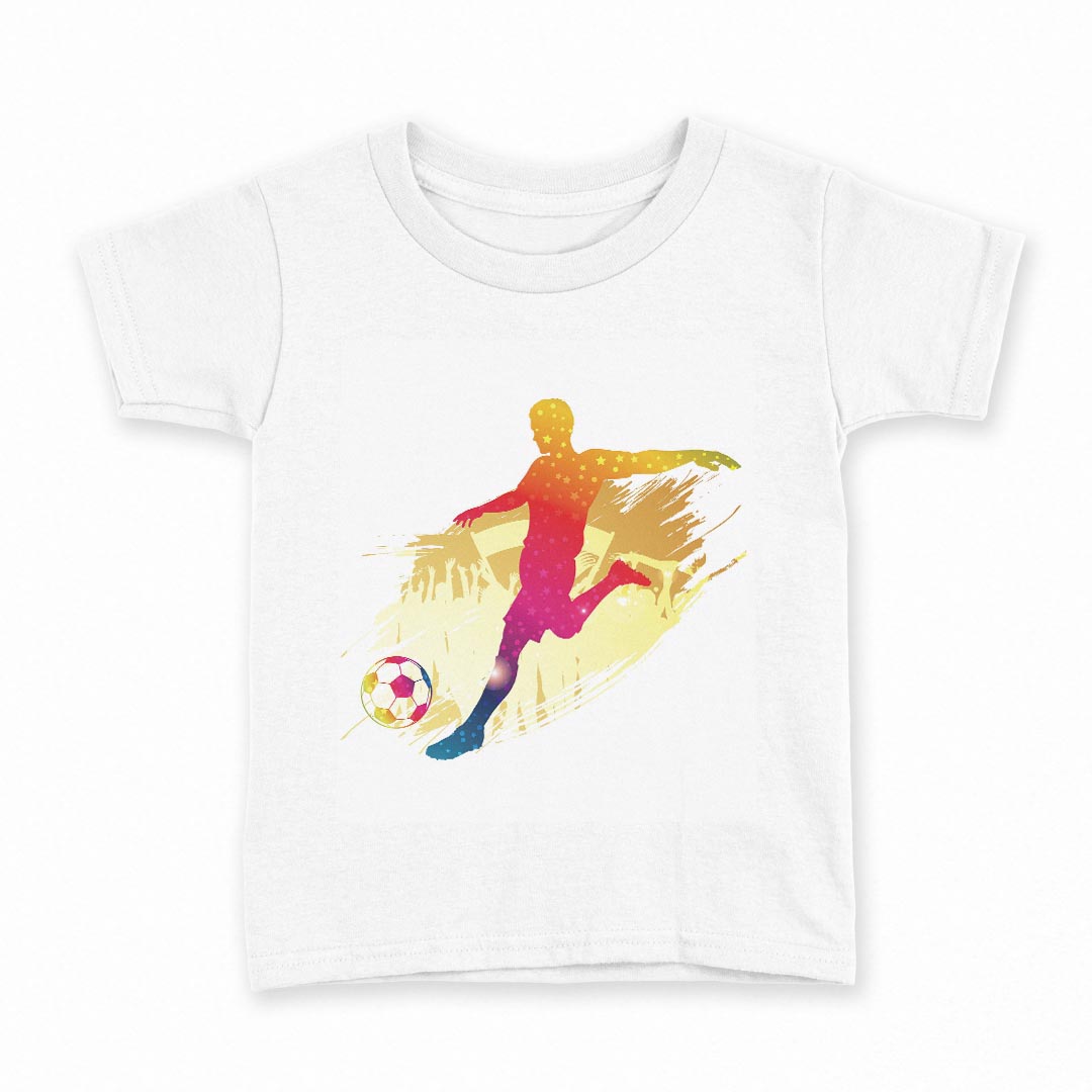 tシャツ キッズ 半袖 白地 デザイン 100 サイズ Tシャツ ティーシャツ T shirt 020048 スポーツ サッカー