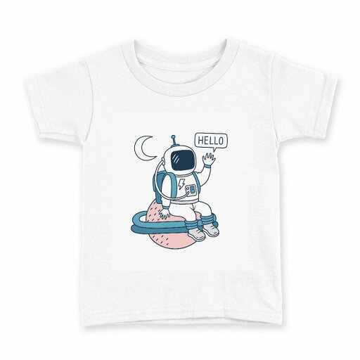 tシャツ キッズ 半袖 白地 デザイン 130 サイズ Tシャツ ティーシャツ T shirt 020086 宇宙 かわいい hello tシャツ キッズ 半袖 白地 デザイン 130 サイズ Tシャツ ティーシャツ T shirt 020086 宇宙 かわいい hello