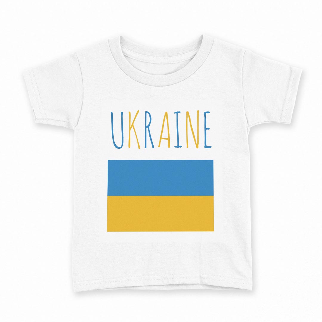 T-Shirts （Short Sleeve） - tシャツ キッズ 半袖 白地 デザイン 110 サイズ Tシャツ ティーシャツ T shirt 021002 ukraine ウクライナ